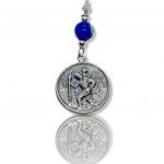 Silver 925° car charm with Saint Christopher (code L2422)